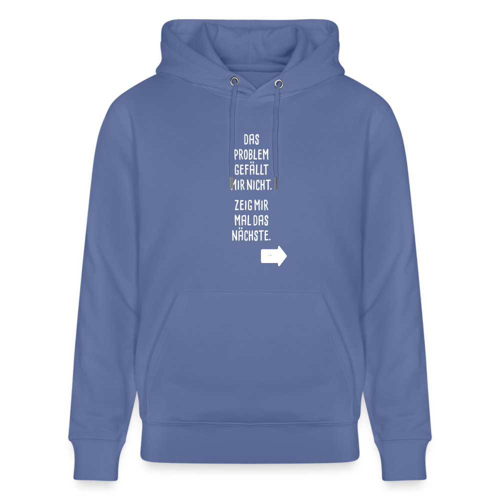 Hoodie mit Spruch Nächstes Problem (unisex) - Blau