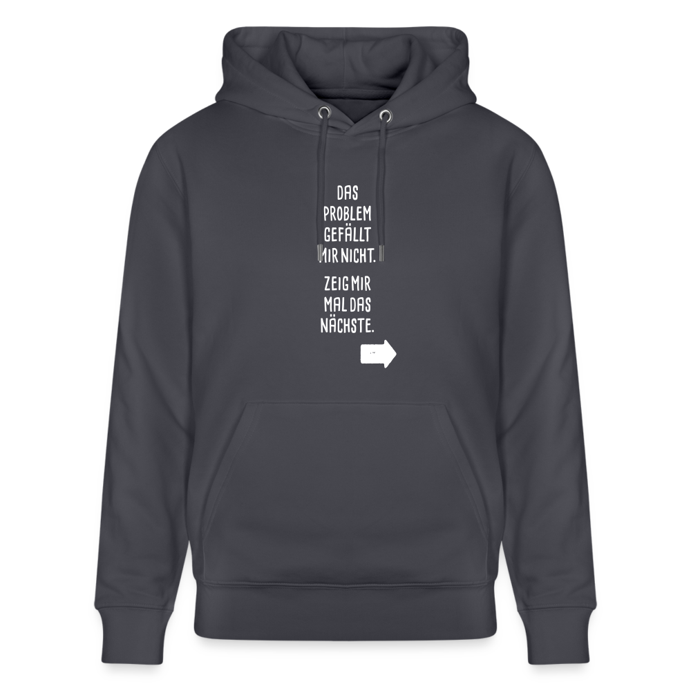 Hoodie mit Spruch Nächstes Problem (unisex) - Indigoblau
