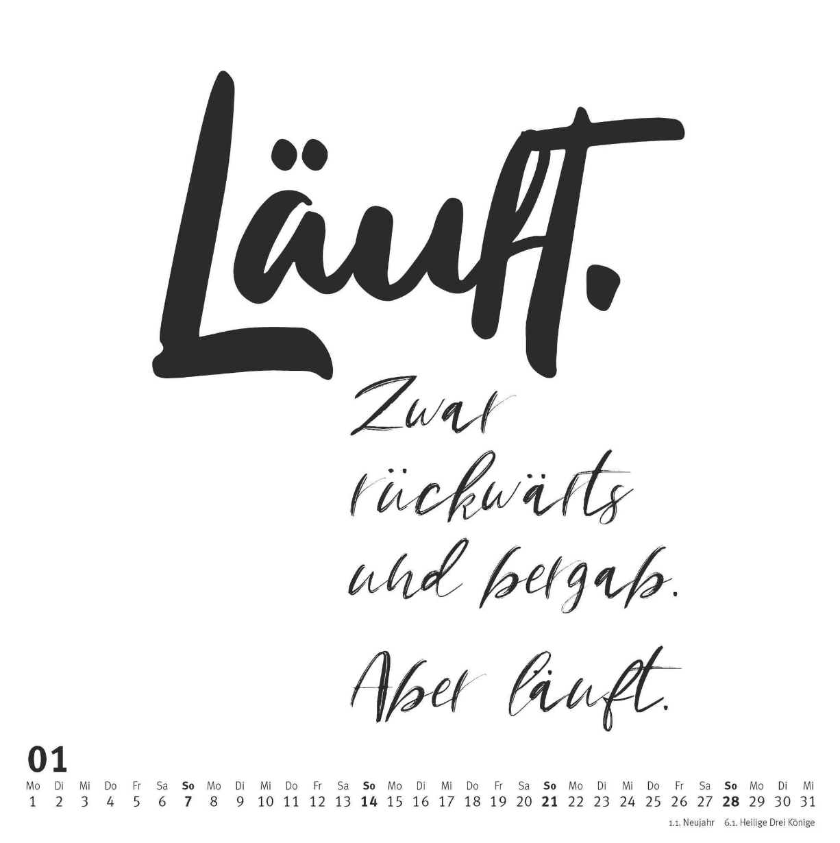 Typokalender 2024 (Sprüche im Quadrat)