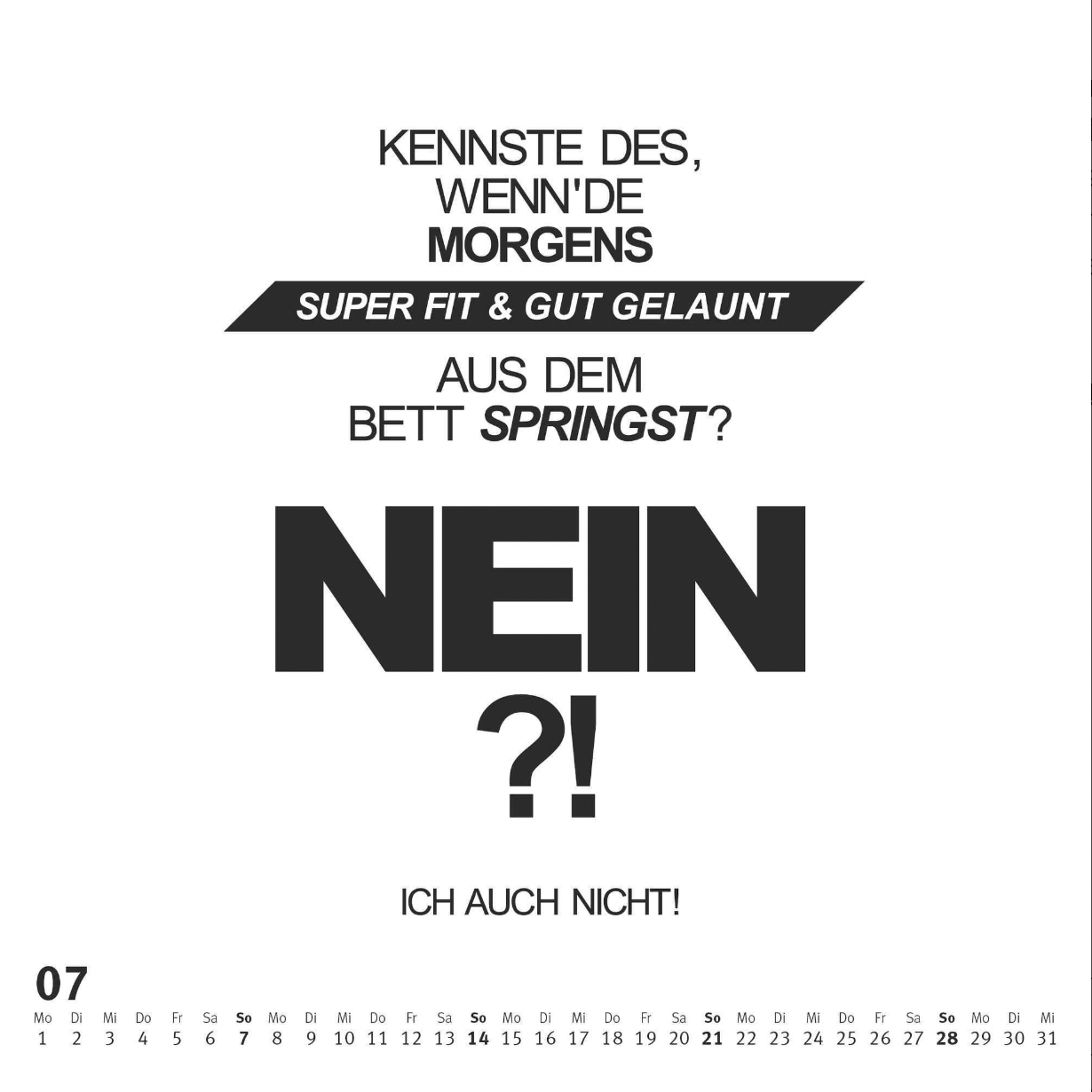 Typokalender 2024 (Sprüche im Quadrat)