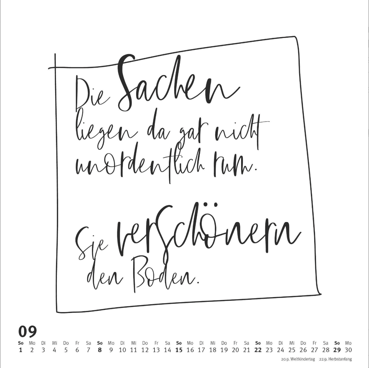 Typokalender 2024 (Sprüche im Quadrat)