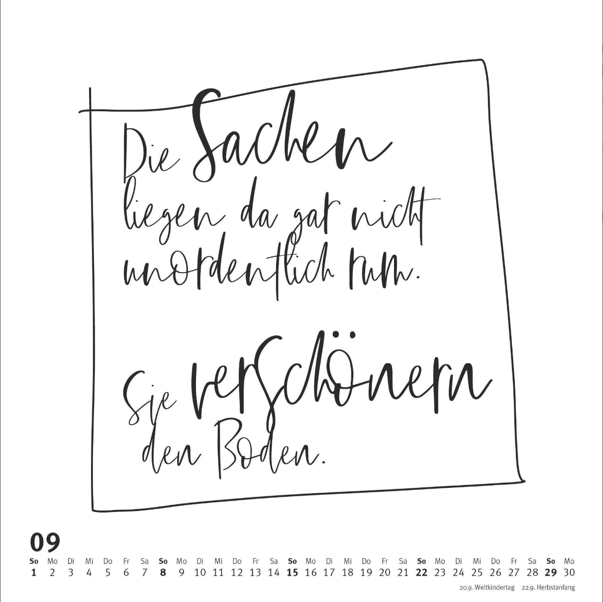 Kleiner Typokalender 2024 (Format 24 x 24 cm)