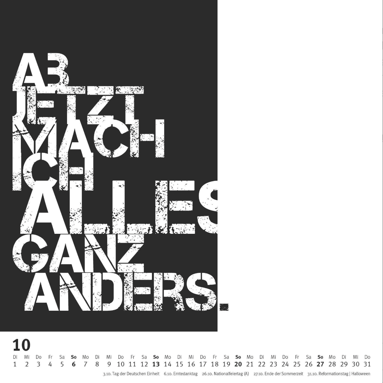 Typokalender 2024 (Sprüche im Quadrat)