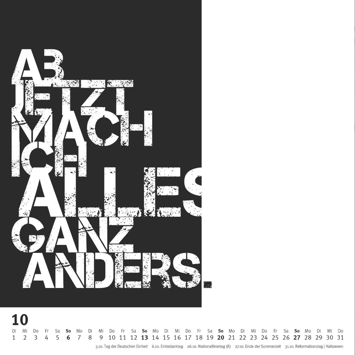 Kleiner Typokalender 2024 (Format 24 x 24 cm)