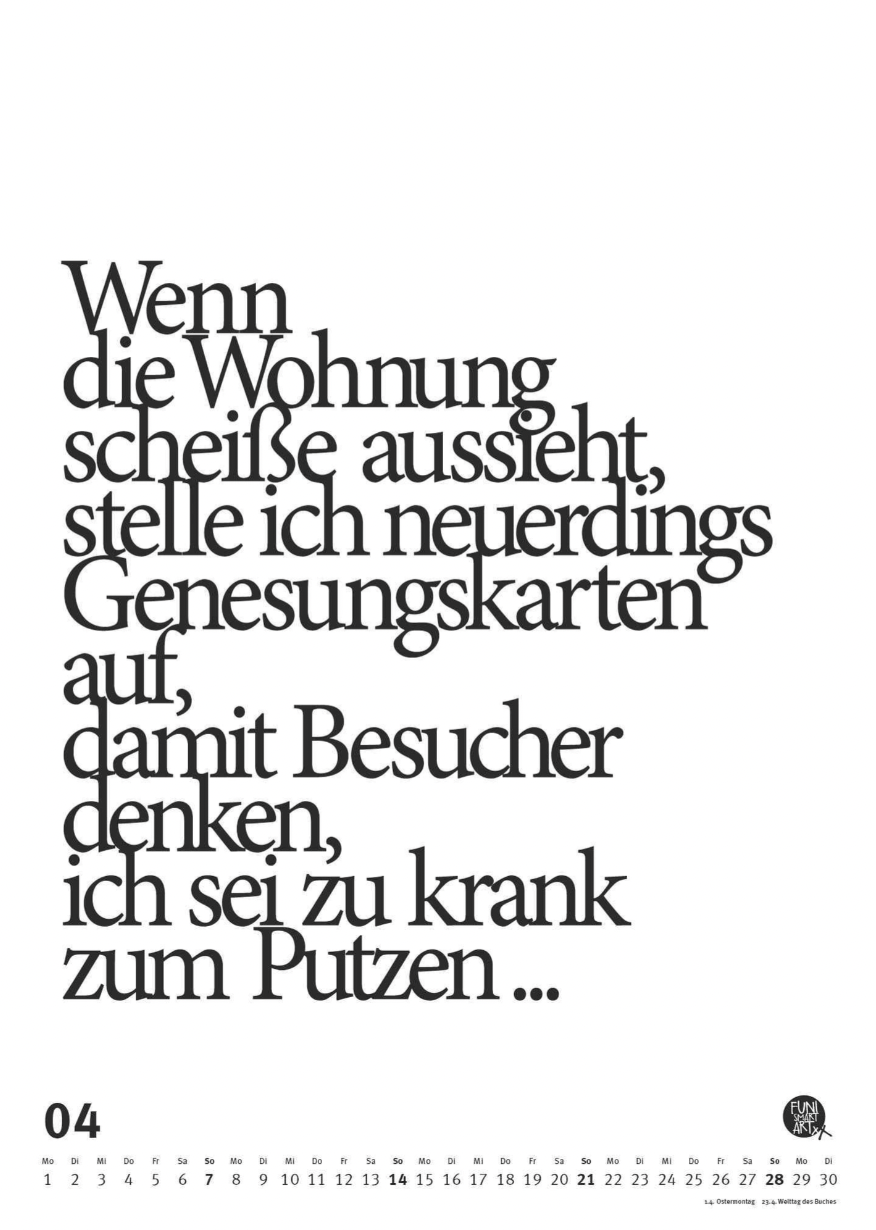 Großer Typokalender 2024 (Format 49,5 x 68,5 cm)