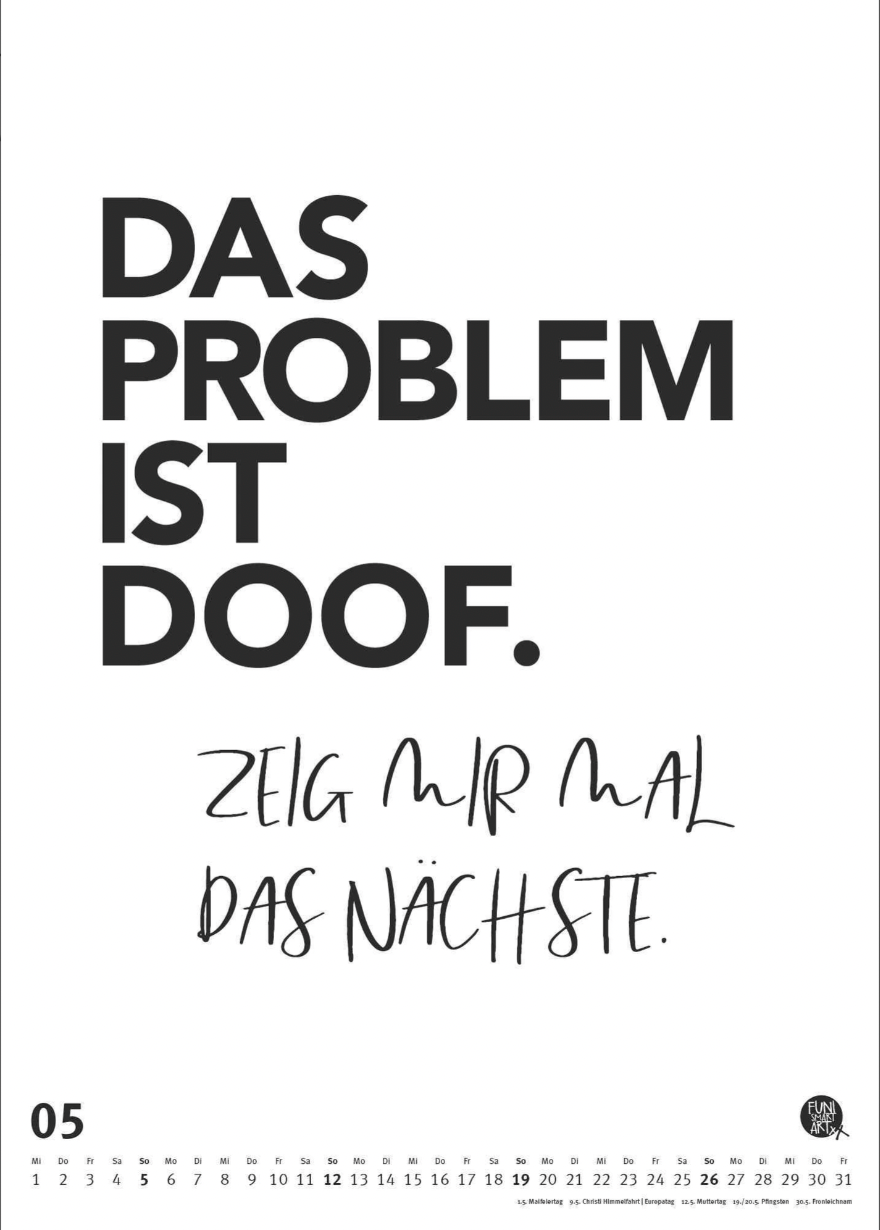 Großer Typokalender 2024 (Format 49,5 x 68,5 cm)