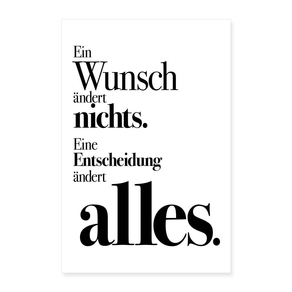 Kunstdruck Alles gut | 60x90 cm - weiß