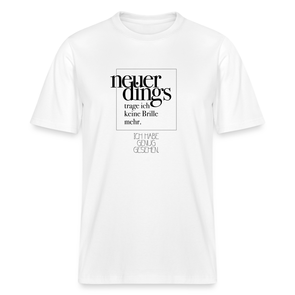 T-Shirt mit Spruchmotiv Neuerdings | Relaxed Fit Unisex - Weiß
