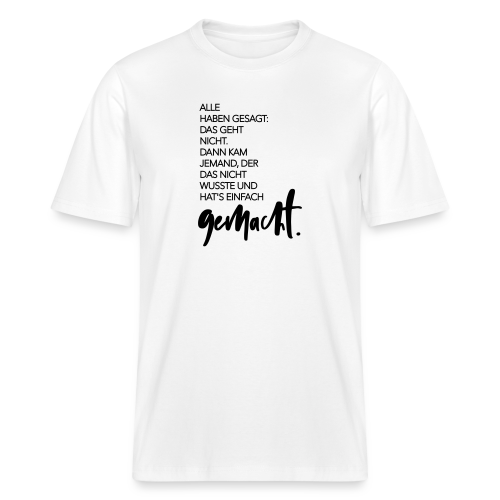 T-Shirt mit Spruchmotiv Einer | Relaxed Fit Unisex - Weiß