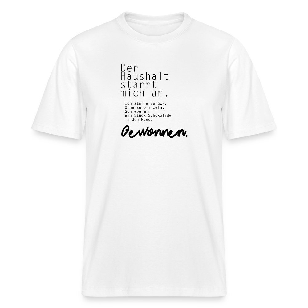 T-Shirt mit Spruchmotiv Gewonnen | Relaxed Fit Unisex - Weiß