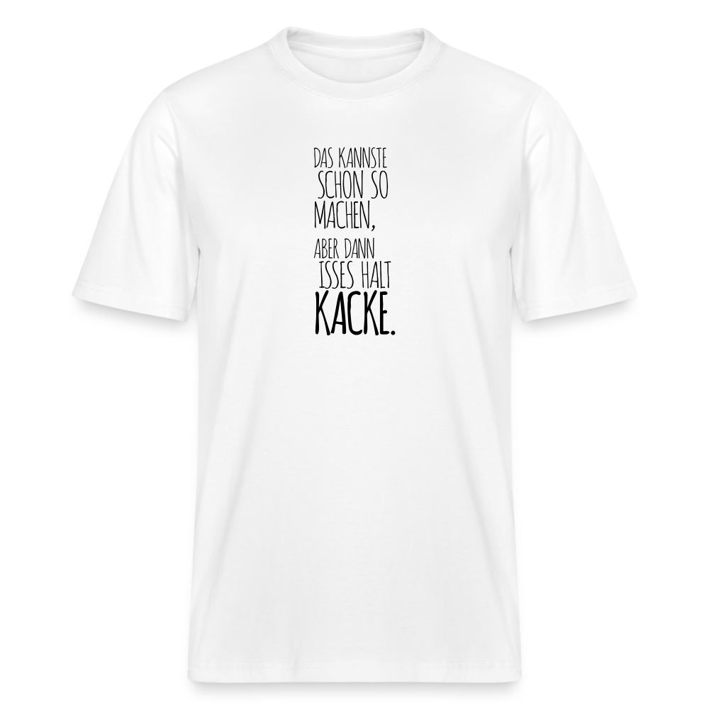 T-Shirt mit Spruchmotiv Suboptimal 2.0| Relaxed Fit Unisex - Weiß