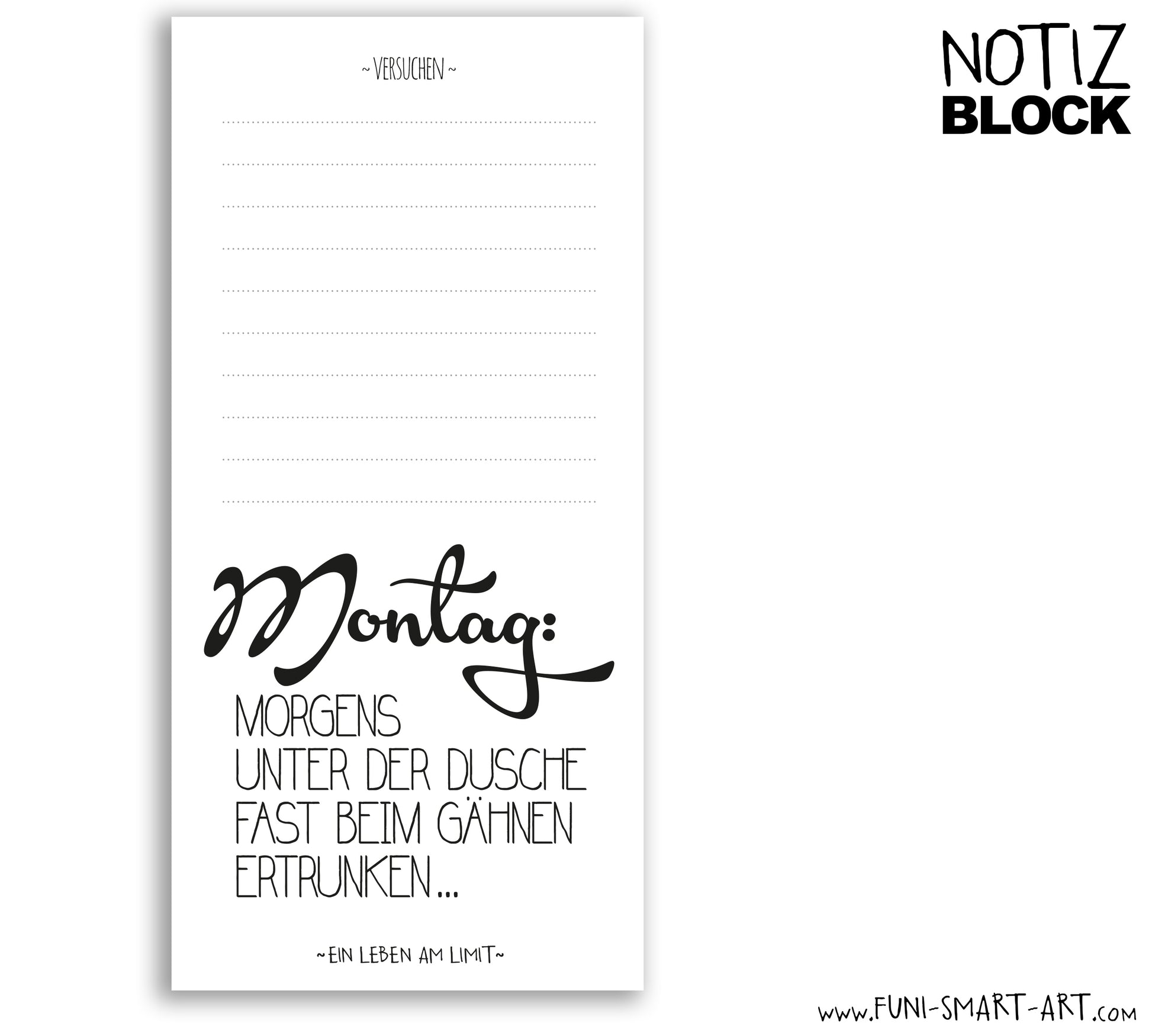 Notizblock Gähnen