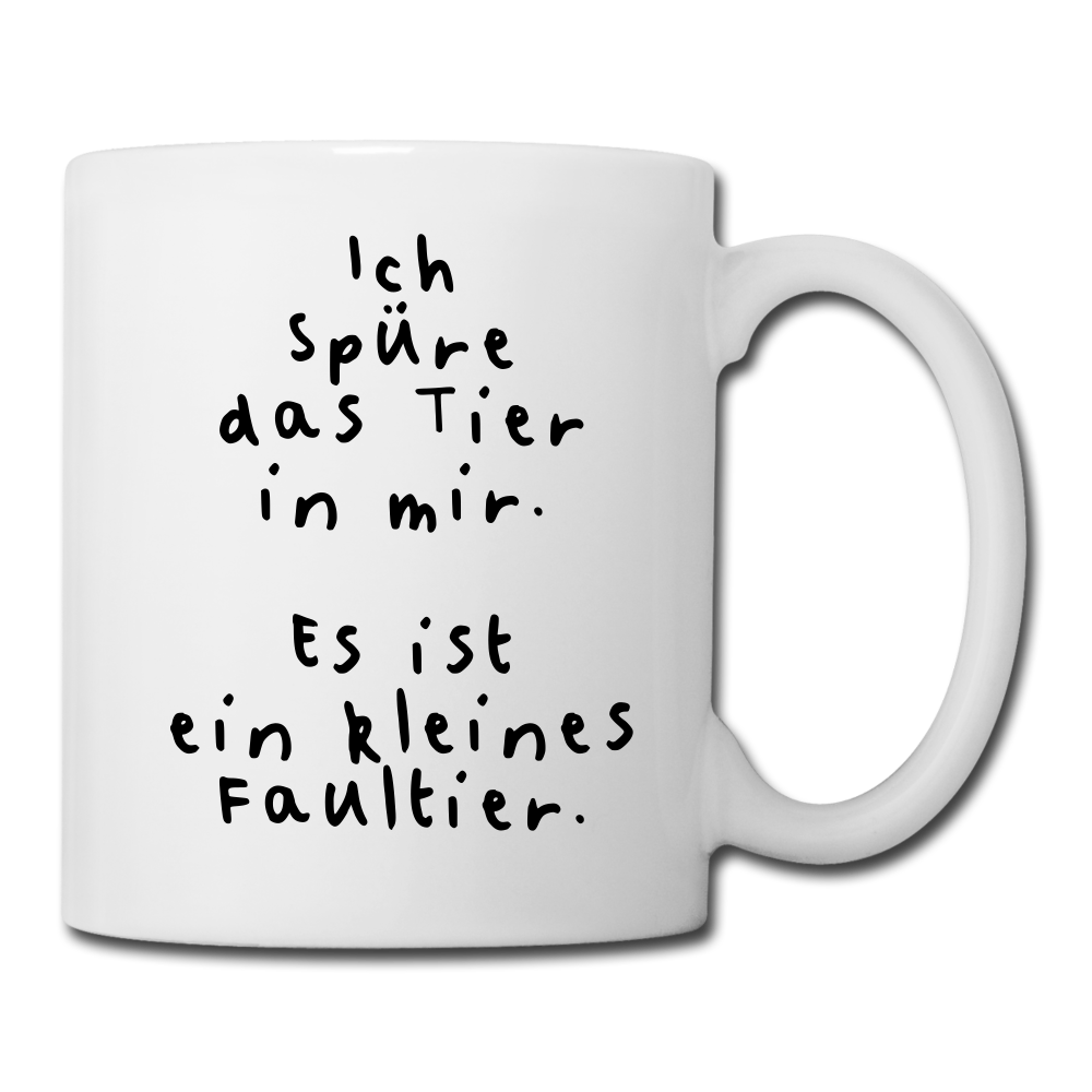 Spruchtasse Faultier - Weiß