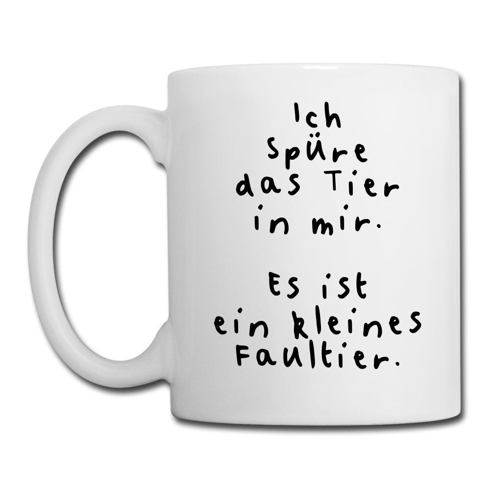 Spruchtasse Faultier - Weiß