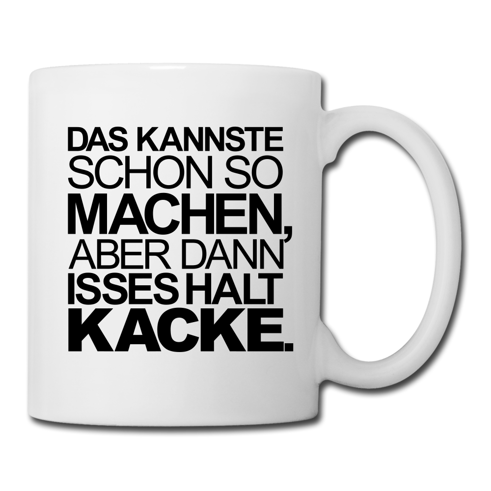 Spruchtasse Suboptimal - Weiß