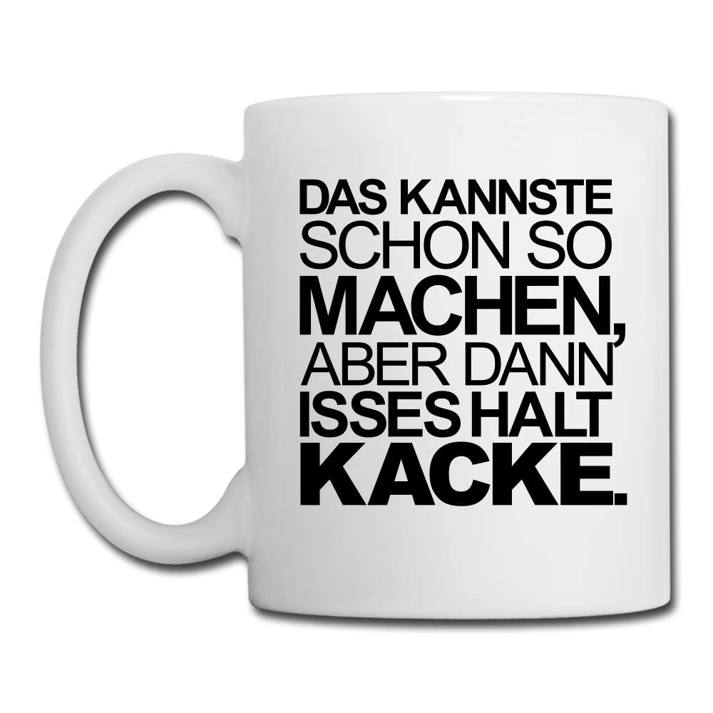 Spruchtasse Suboptimal - Weiß