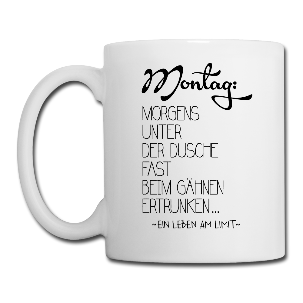 Spruchtasse Gähnen - Weiß