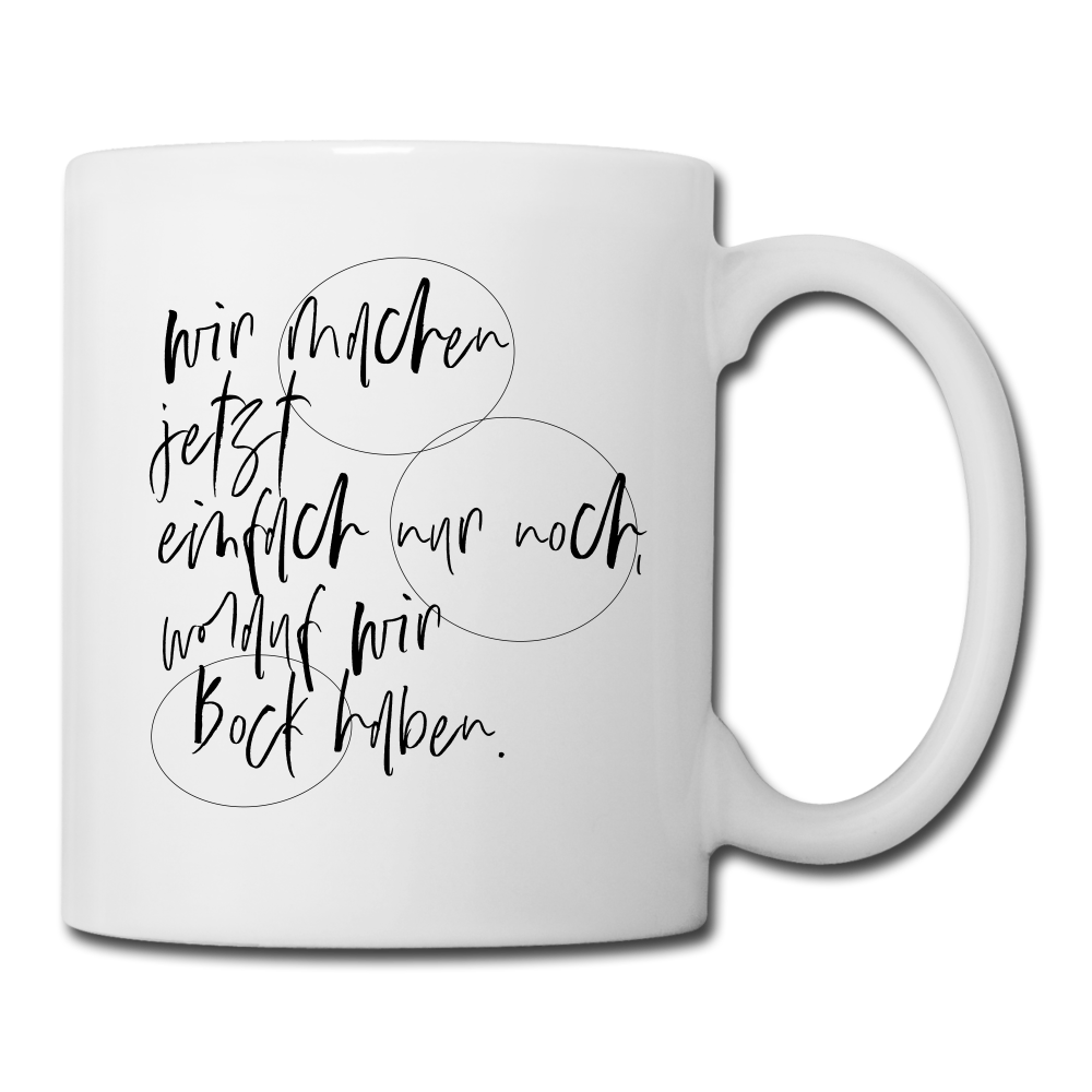 Spruchtasse Bock - Weiß