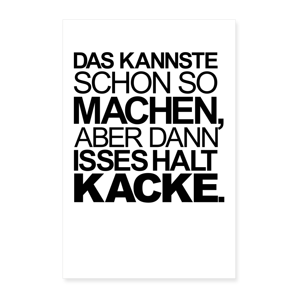 Kunstdruck Suboptimal | 60x90 cm - Weiß
