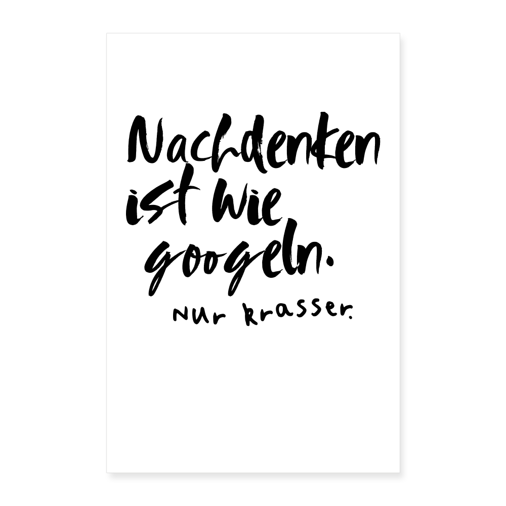 Nachdenken Suboptimal | 60x90 cm - Weiß