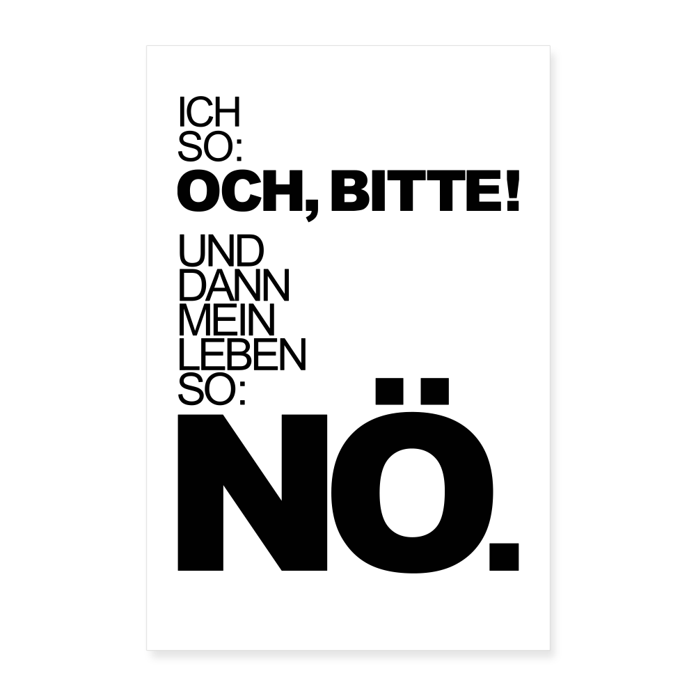 Kunstdruck Nö | 60x90 cm - Weiß