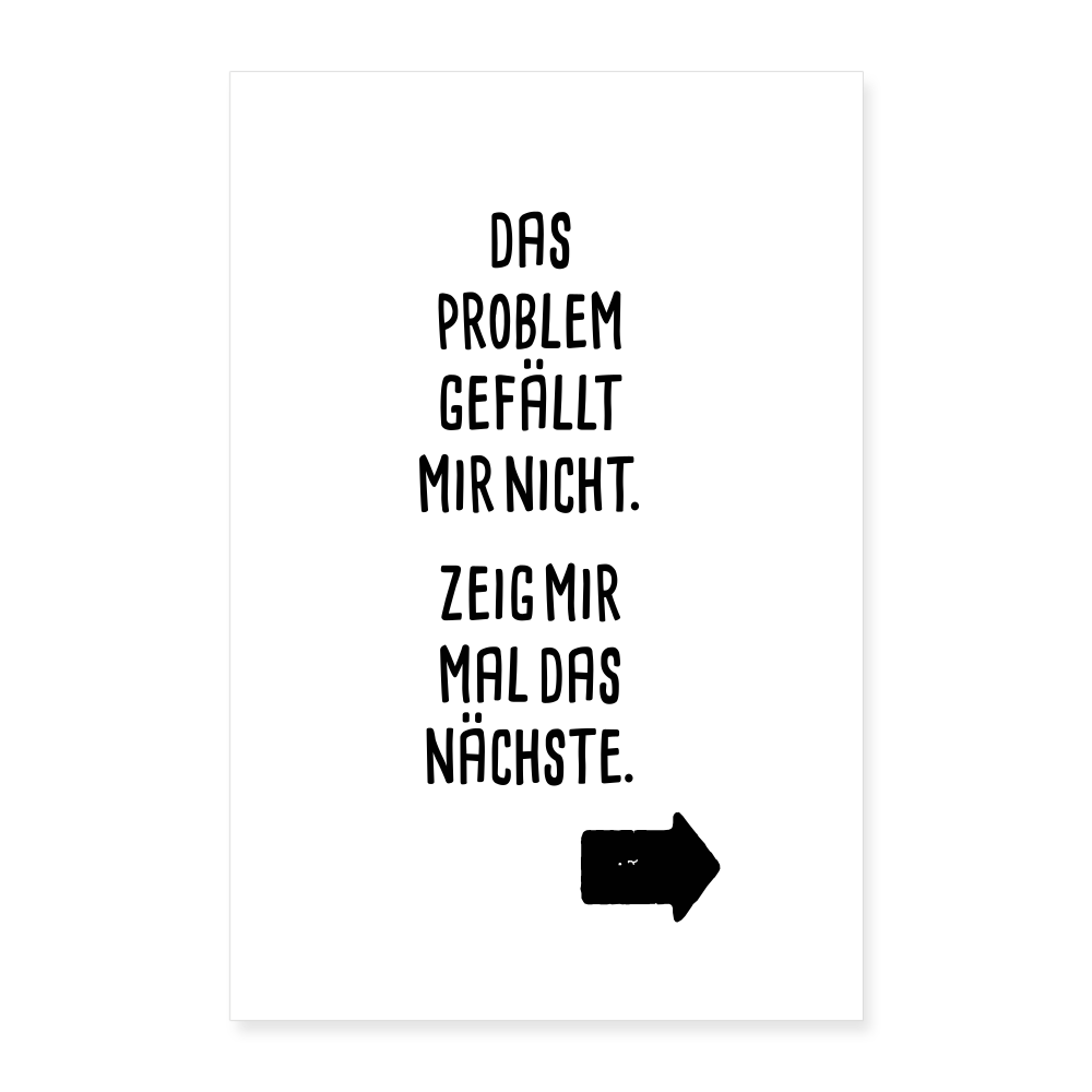 Kunstdruck Nächstes Problem | 60x90 cm - Weiß