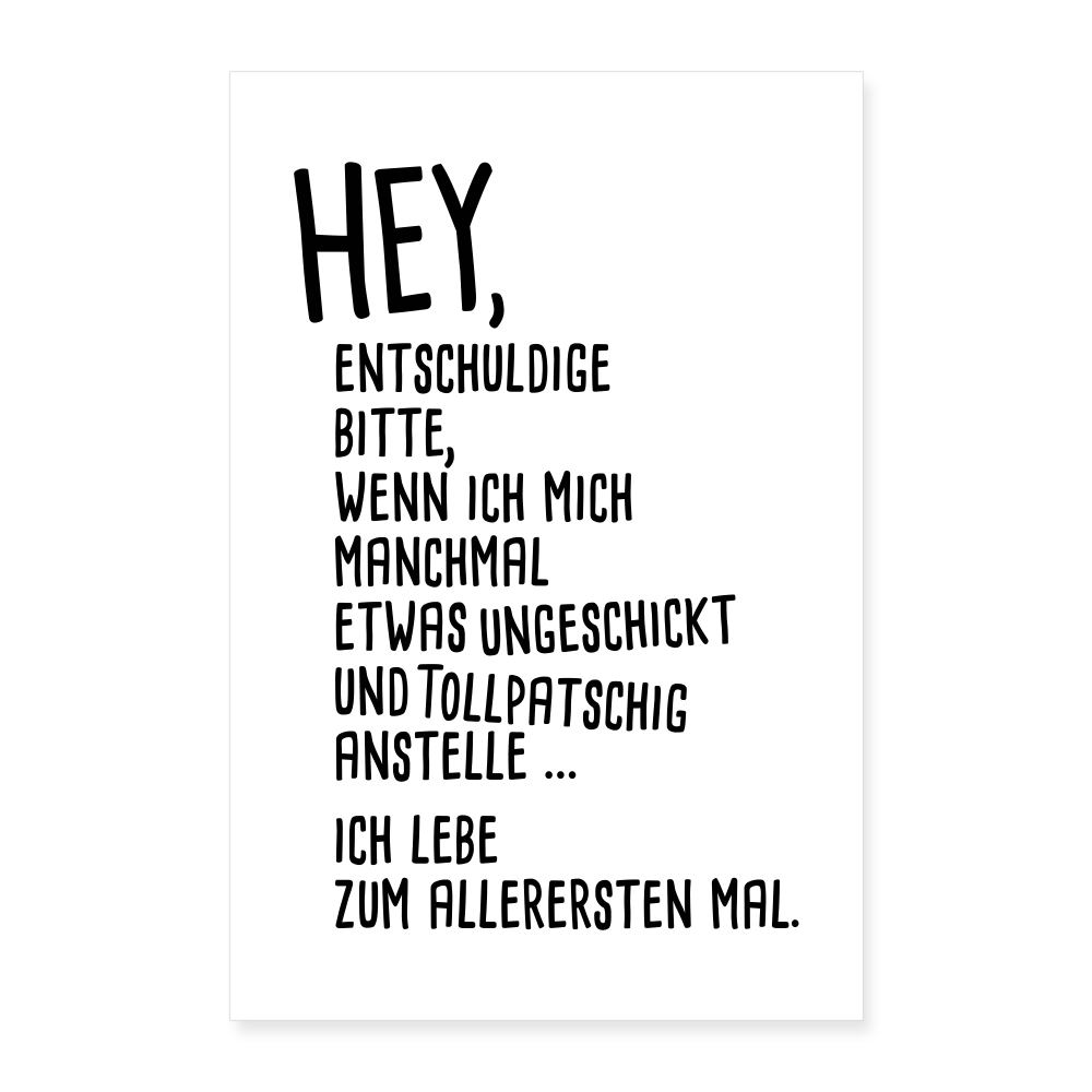 Kunstdruck Hey | 60x90 cm - Weiß