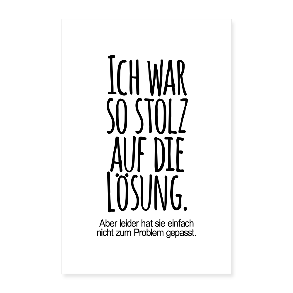 Kunstdruck Lösung | 60x90 cm - Weiß