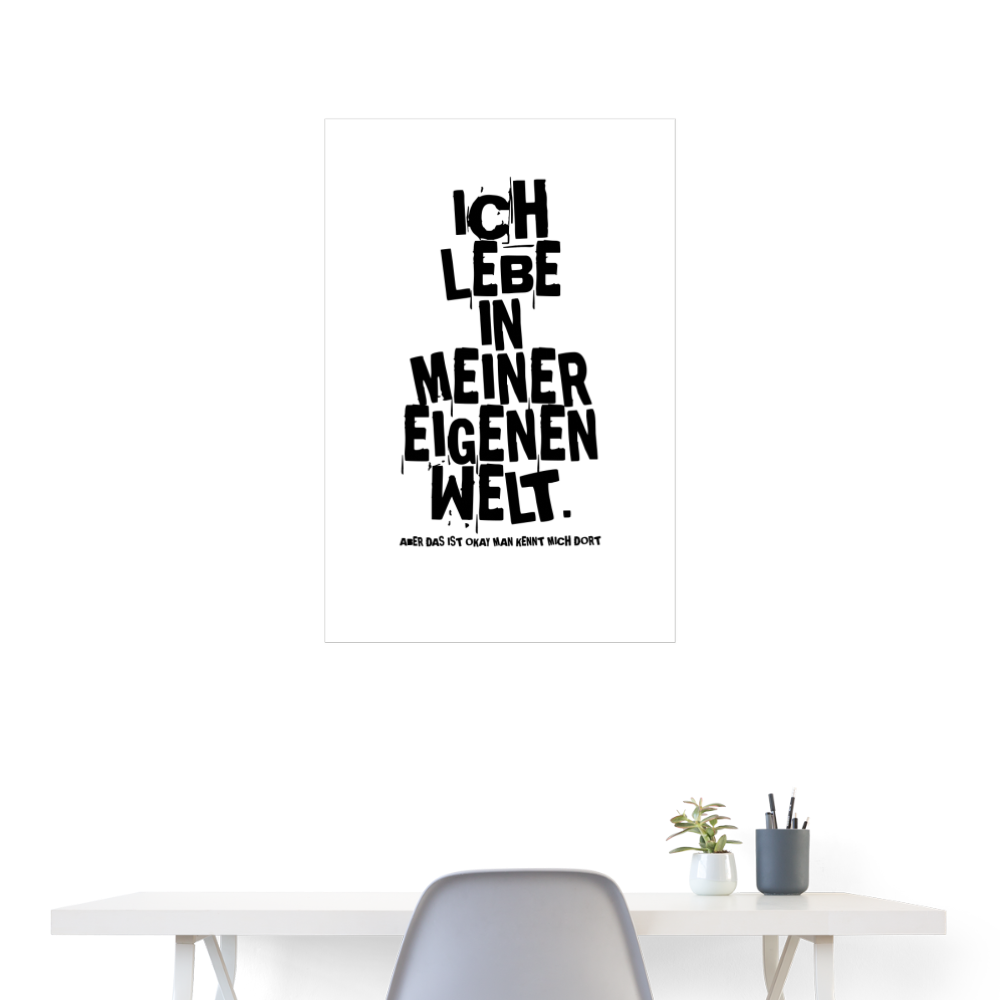 Kunstdruck Meine Welt | 60x90 cm - Weiß