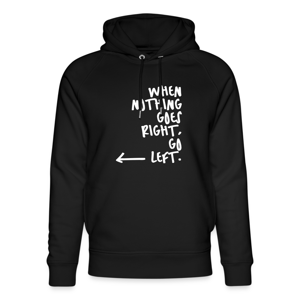 Hoodie mit Spruch Go left (unisex) - Schwarz