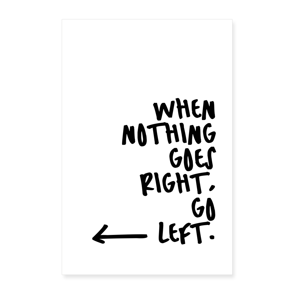 Kunstdruck Go left | 60x90 cm - Weiß