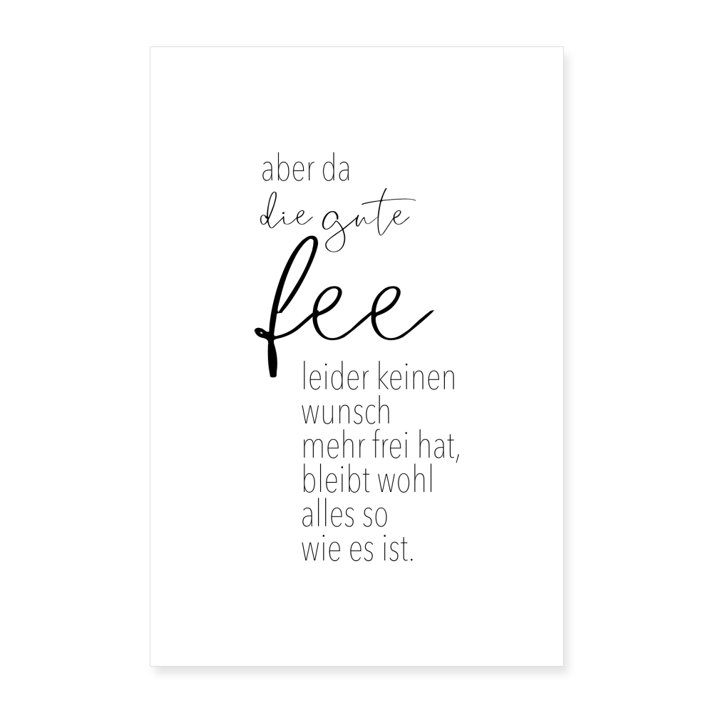 Kunstdruck Fee | 60x90 cm - weiß