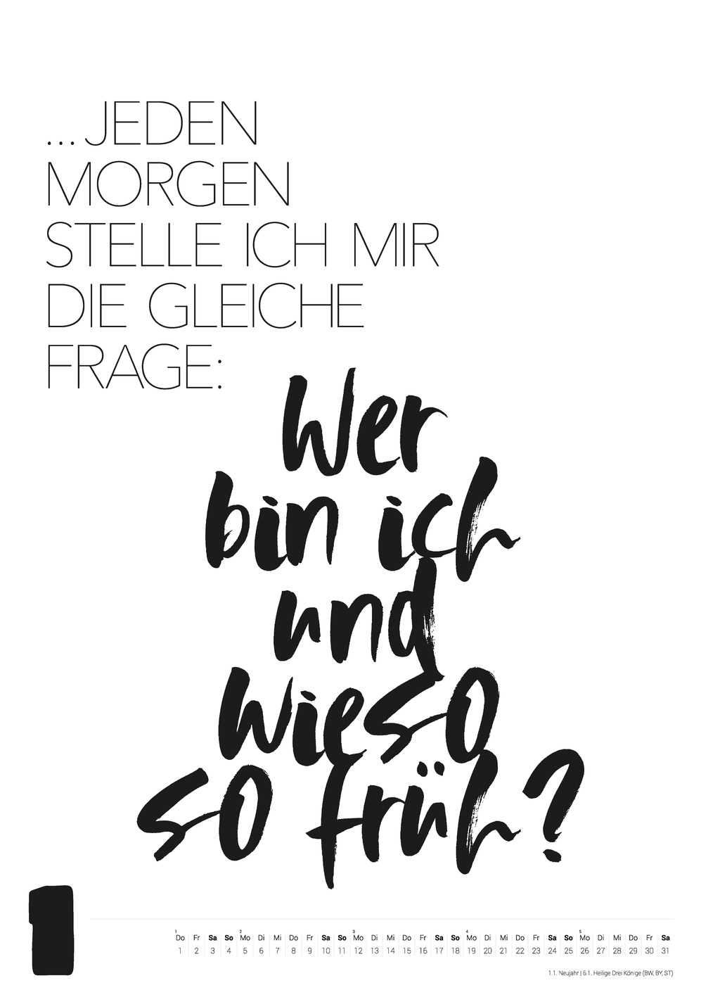 Großer Typokalender 2026 (50x70 cm)