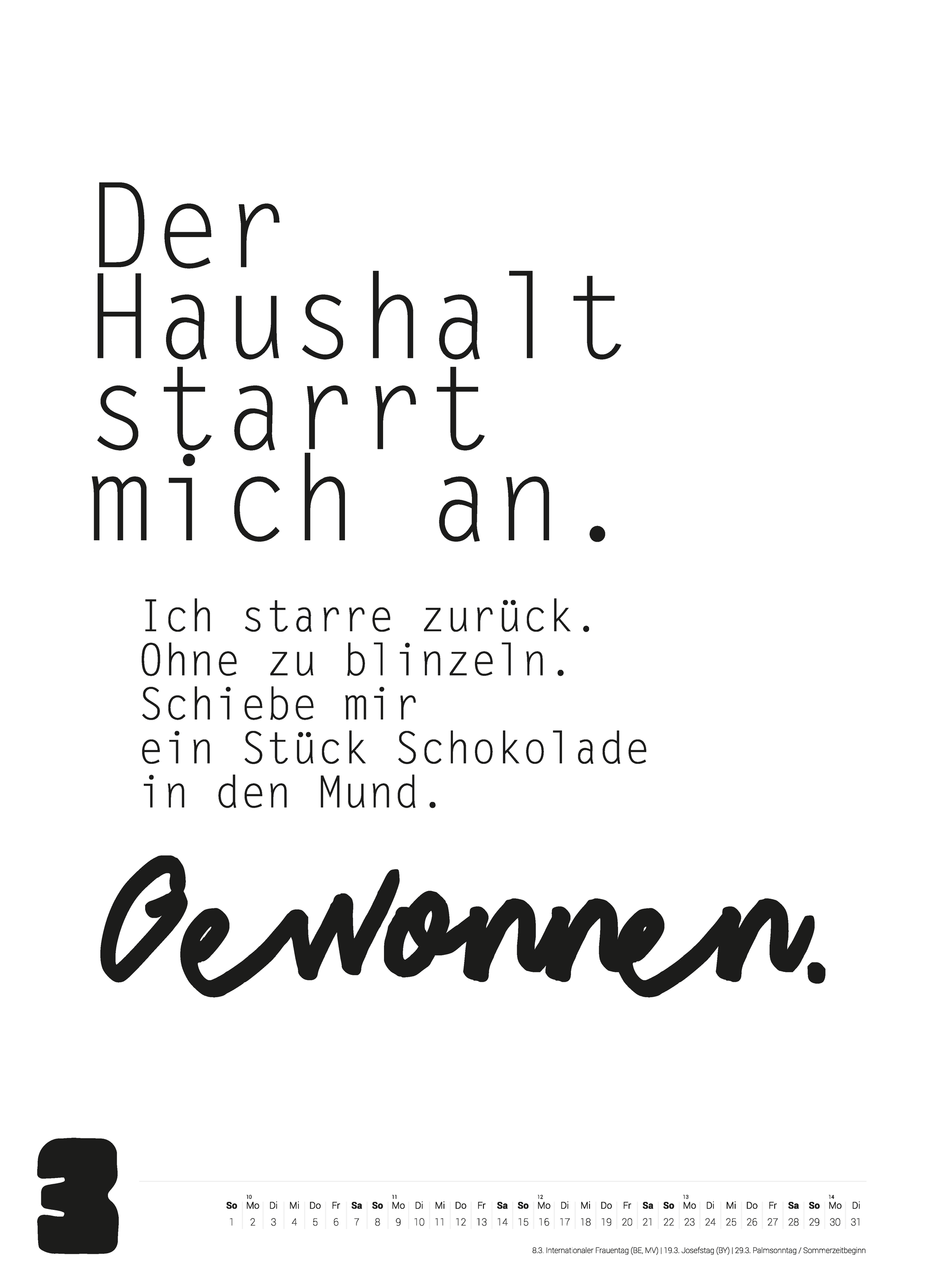 Großer Typokalender 2026 (50x70 cm)