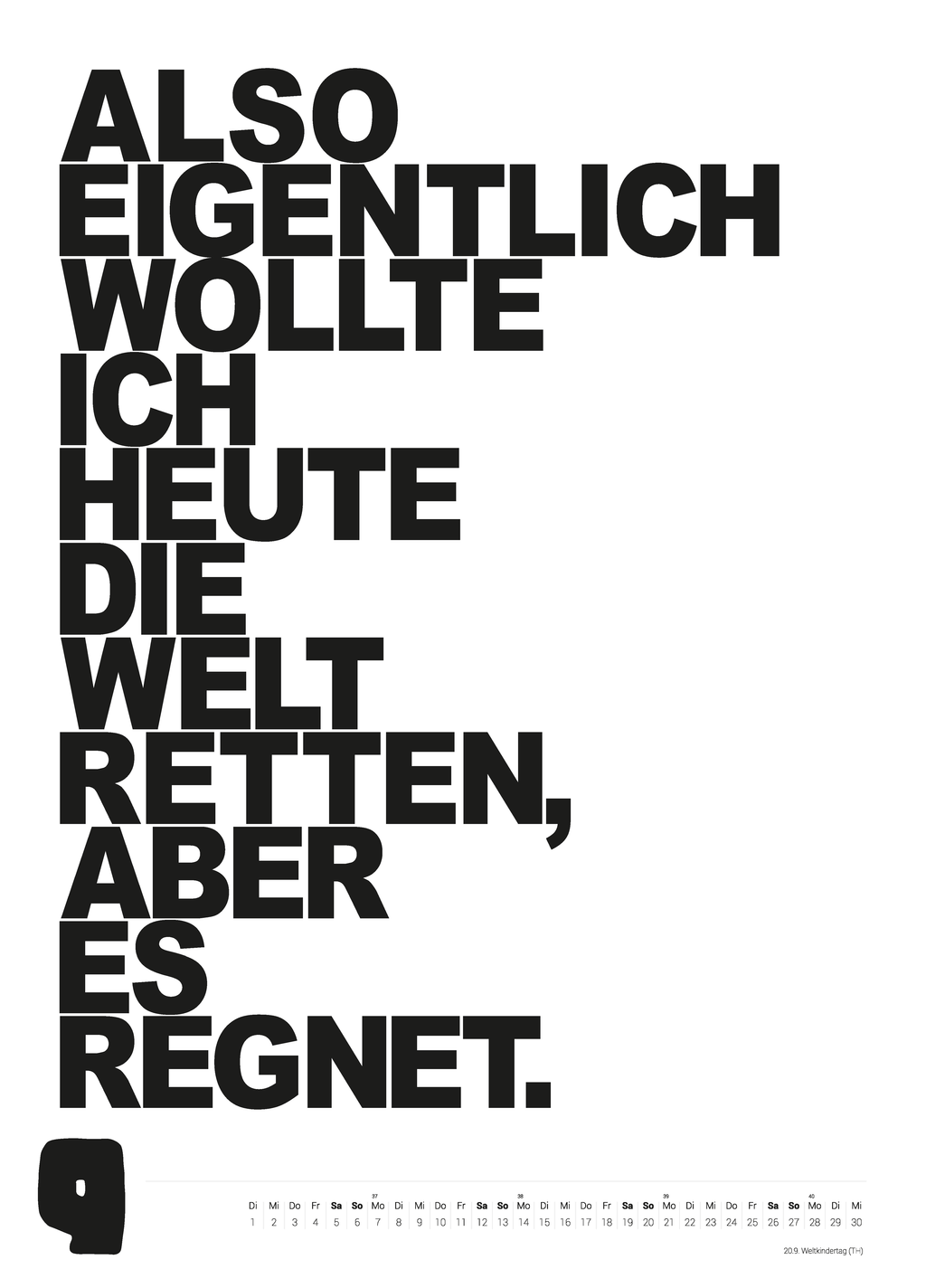Großer Typokalender 2026 (50x70 cm)