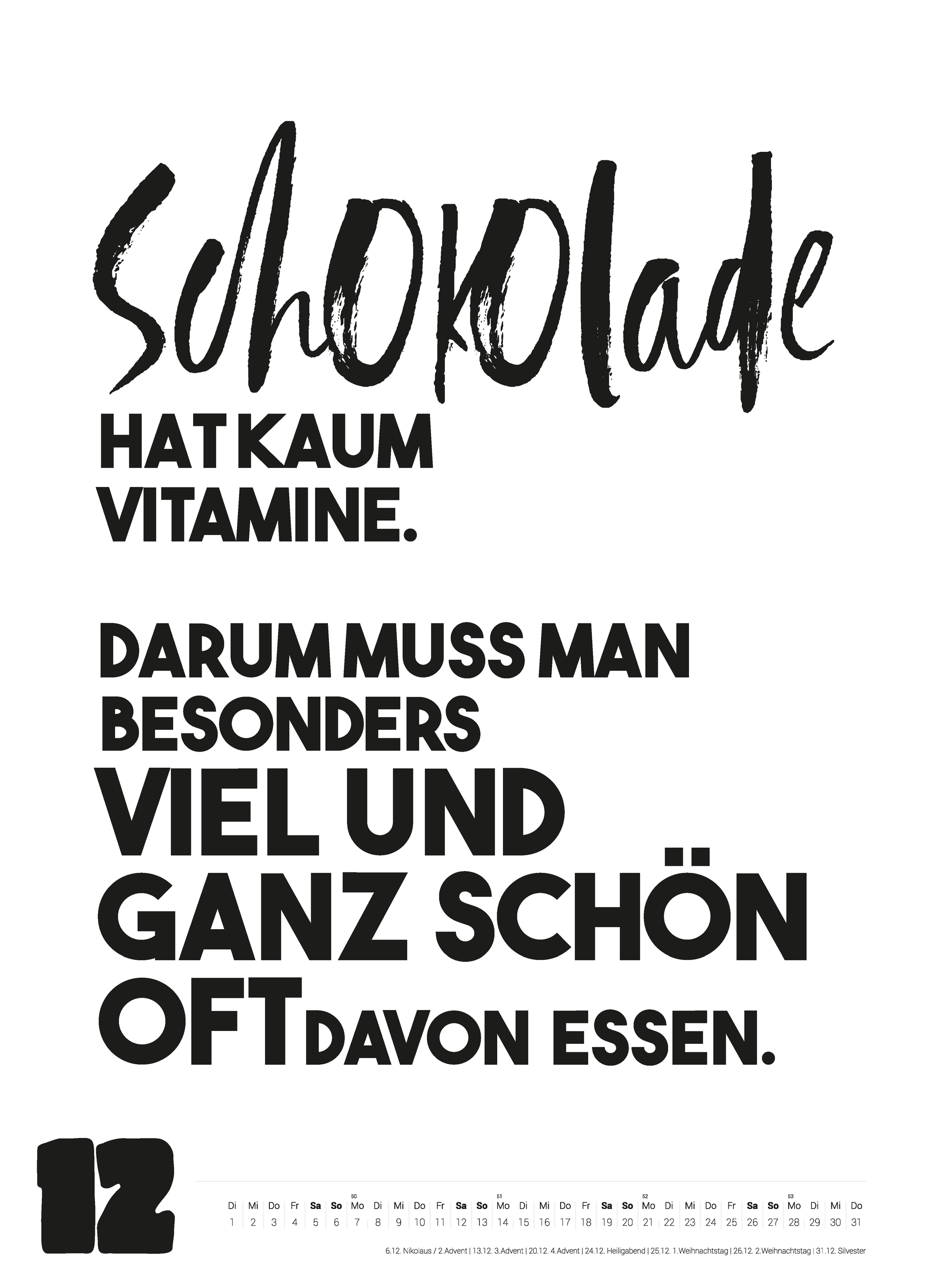 Großer Typokalender 2026 (50x70 cm)