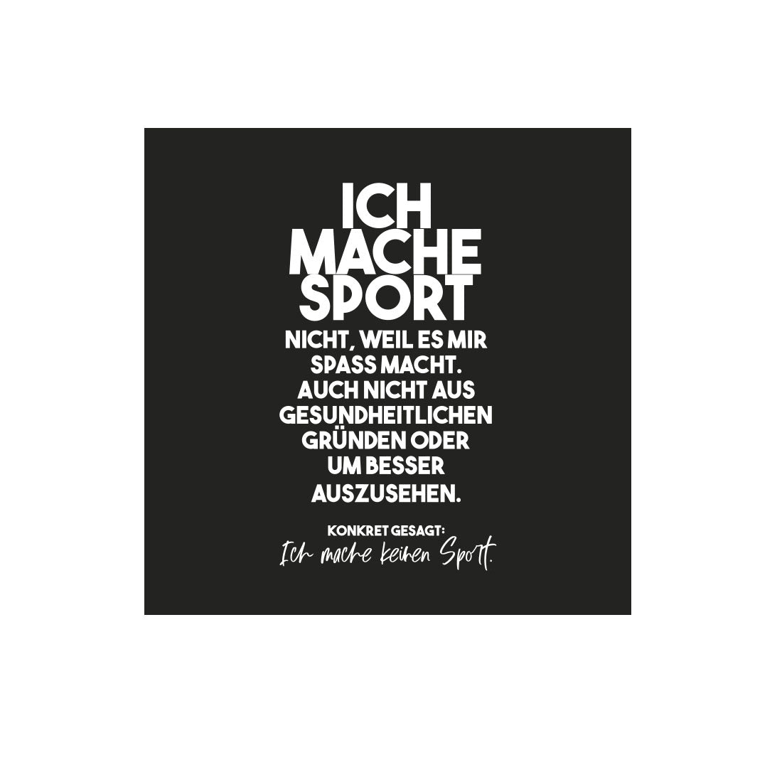 Kühlschrankmagnet Kein Sport