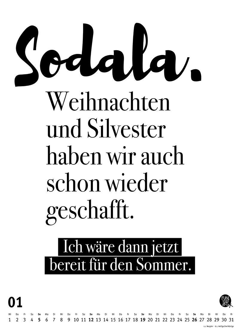 Großer Typokalender 2025 (Format 49,5 x 68,5 cm)