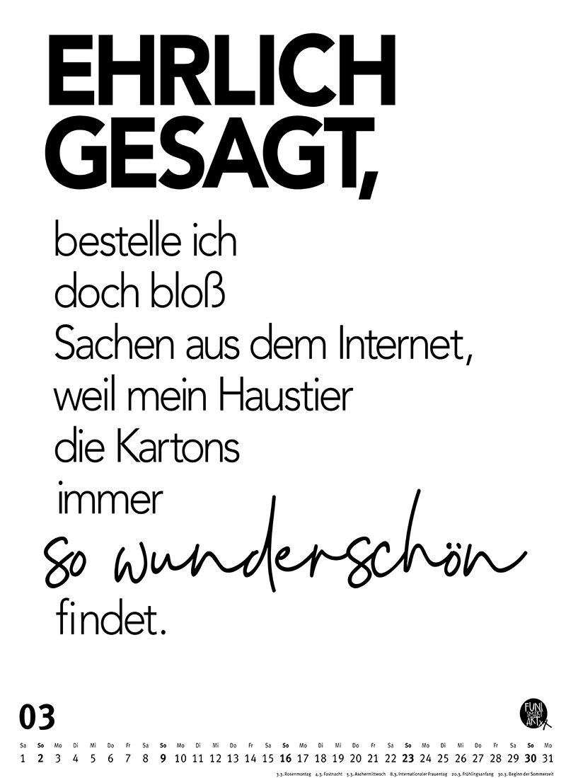 Großer Typokalender 2025 (Format 49,5 x 68,5 cm)