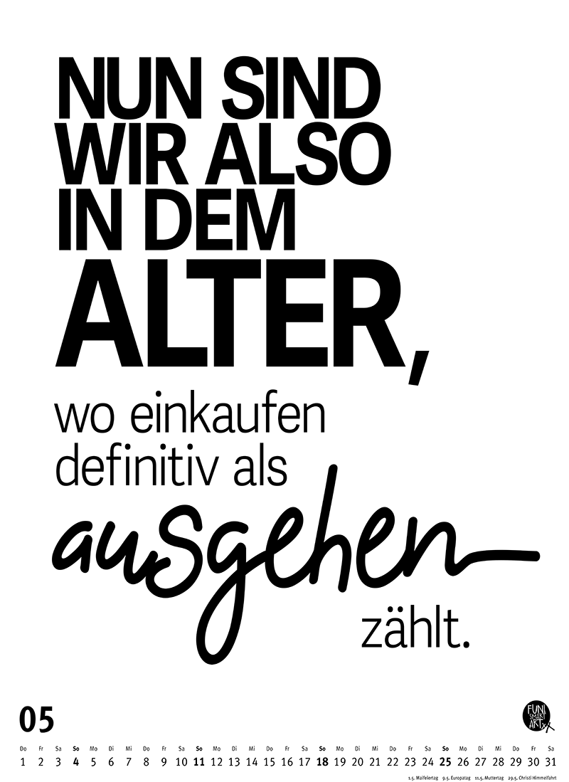 Großer Typokalender 2025 (Format 49,5 x 68,5 cm)
