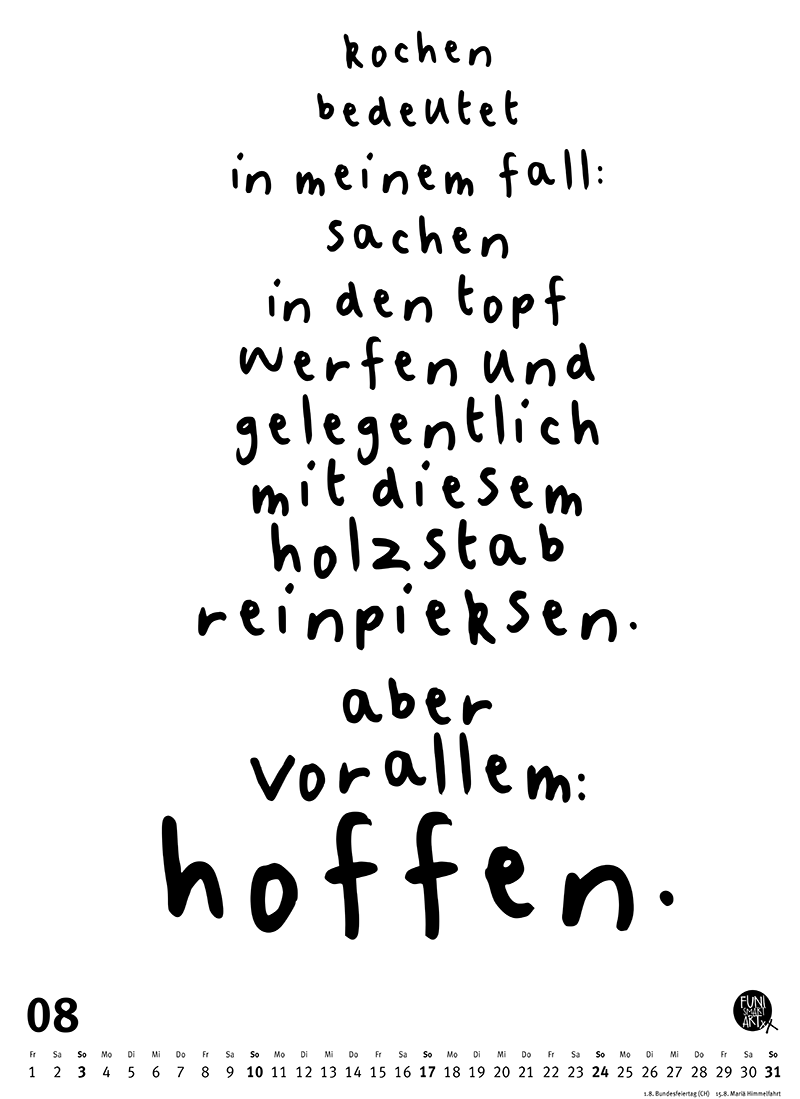 Großer Typokalender 2025 (Format 49,5 x 68,5 cm)