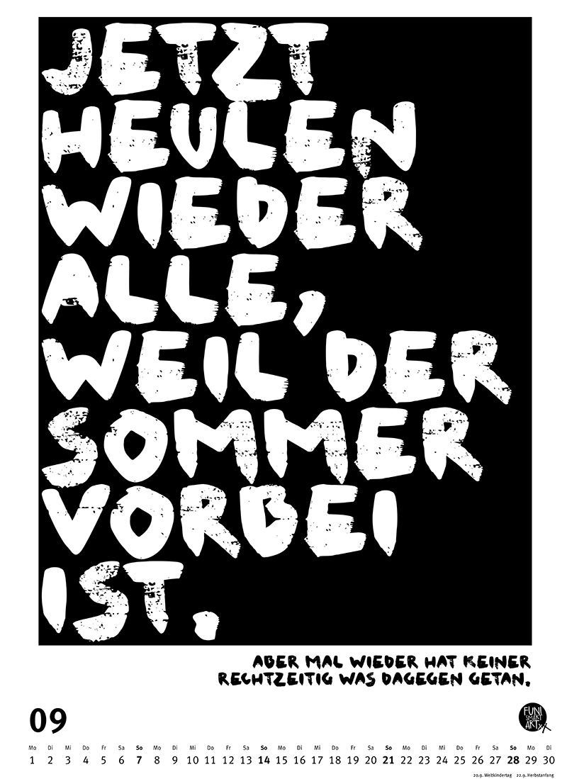 Großer Typokalender 2025 (Format 49,5 x 68,5 cm)