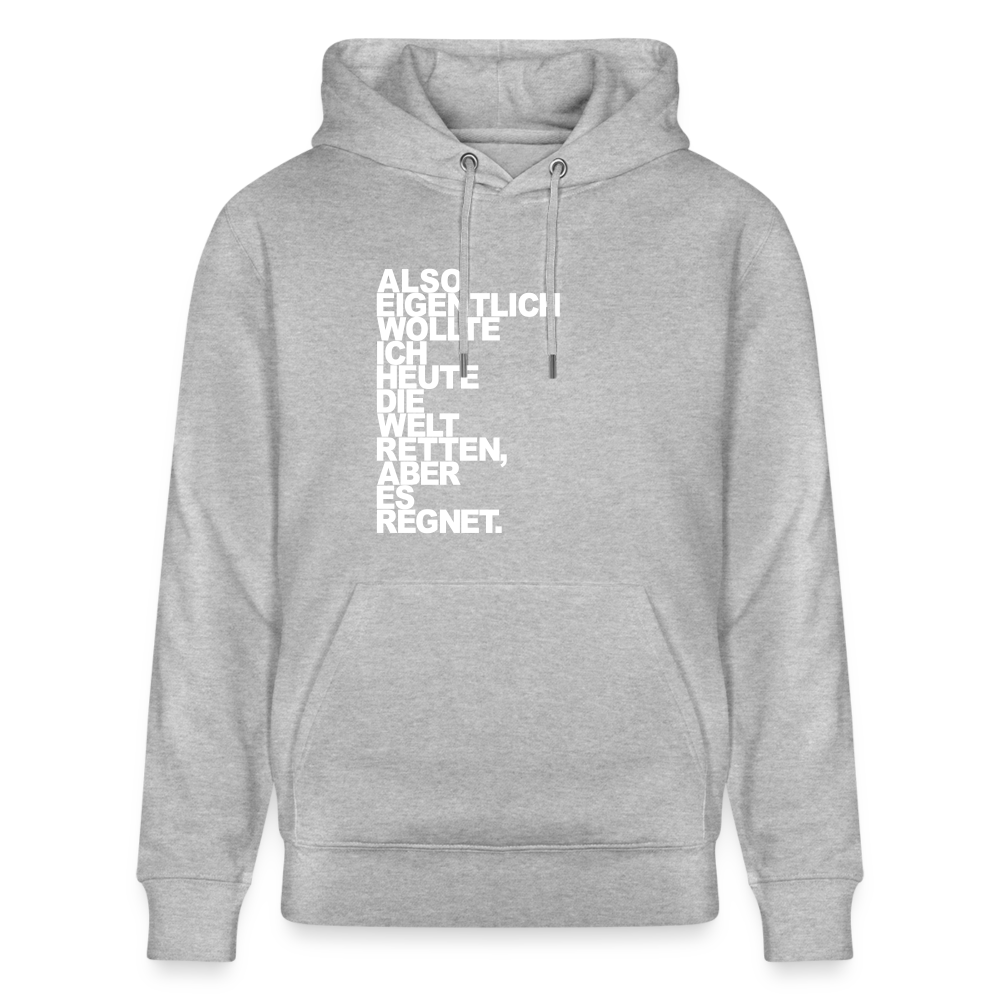 Hoodie mit Spruch Regen (unisex) - Grau meliert