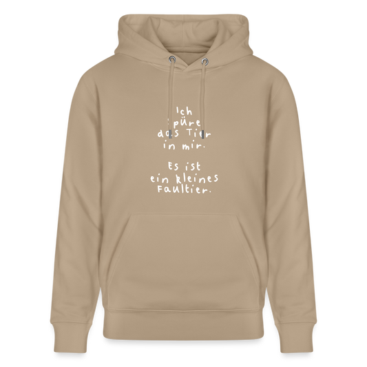 Hoodie mit Spruch Faultier (unisex) - Beige