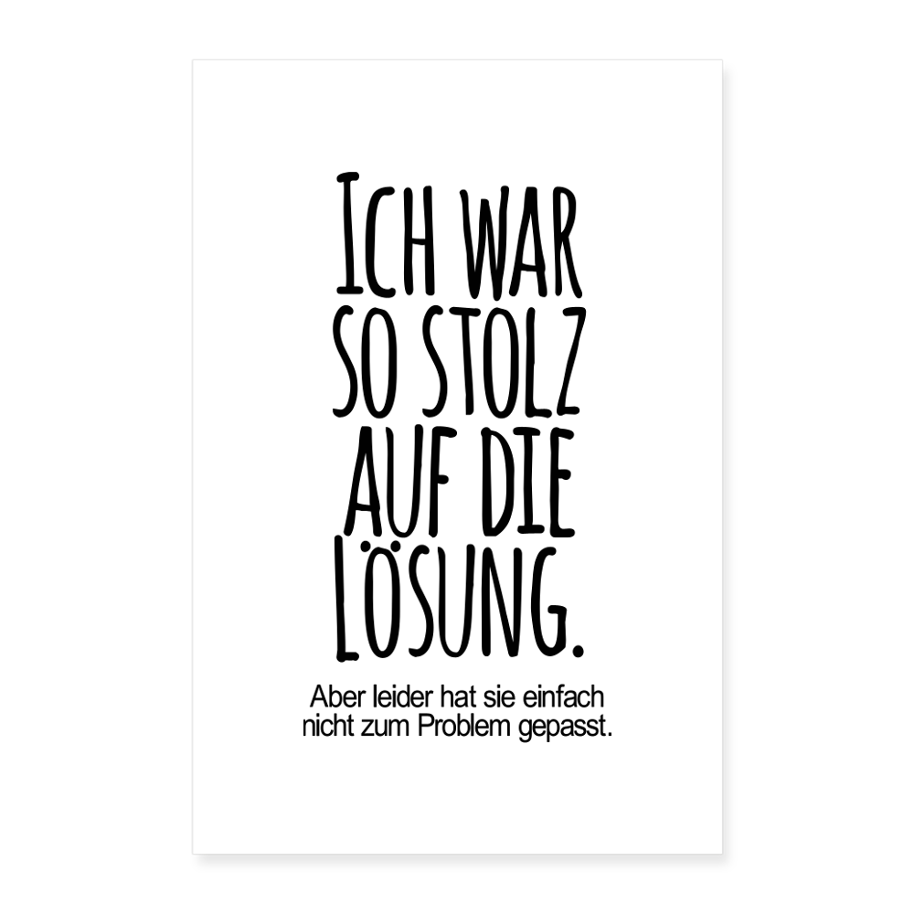 Kunstdruck Lösung | 60x90 cm - Weiß