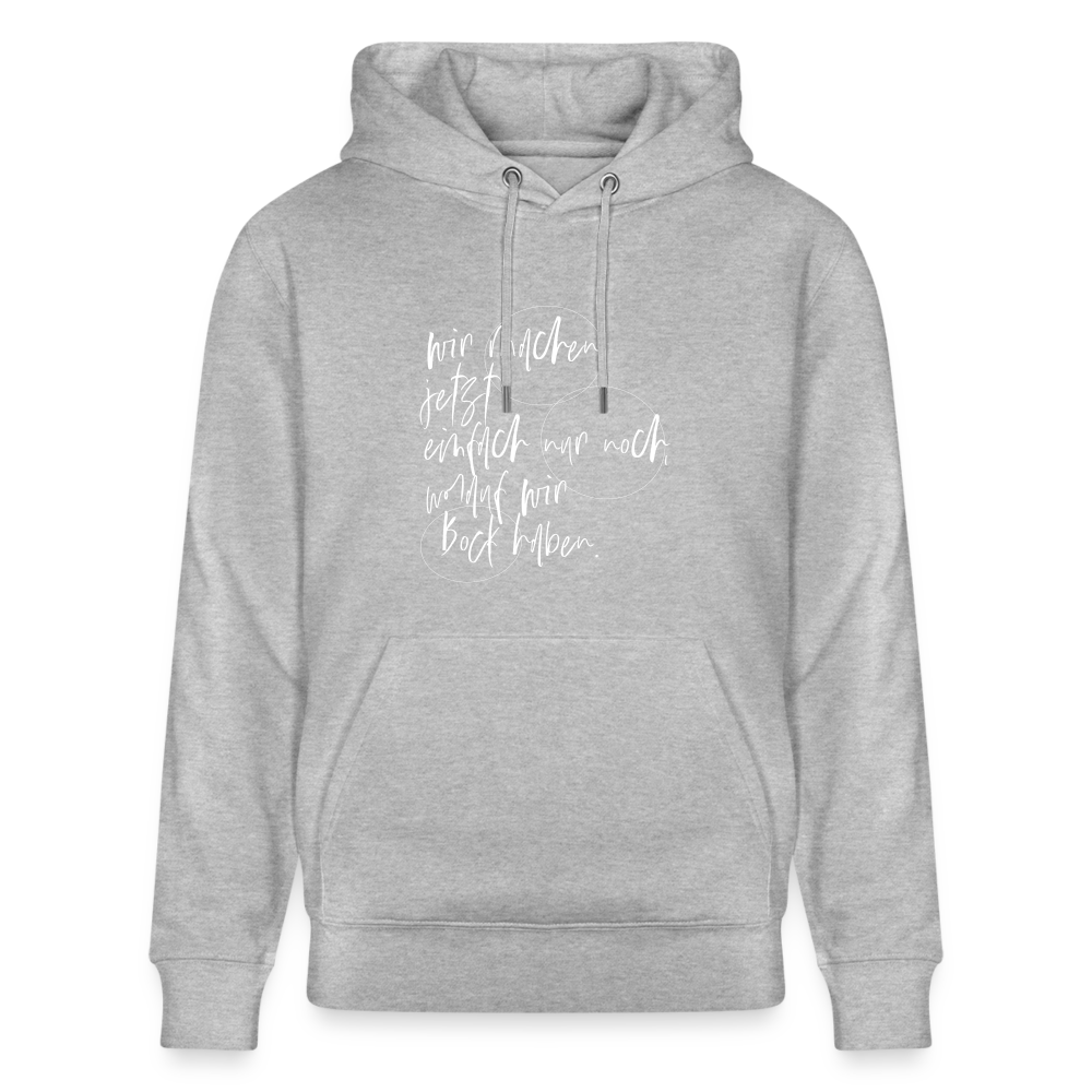 Hoodie mit Spruch Bock (unisex) - Grau meliert