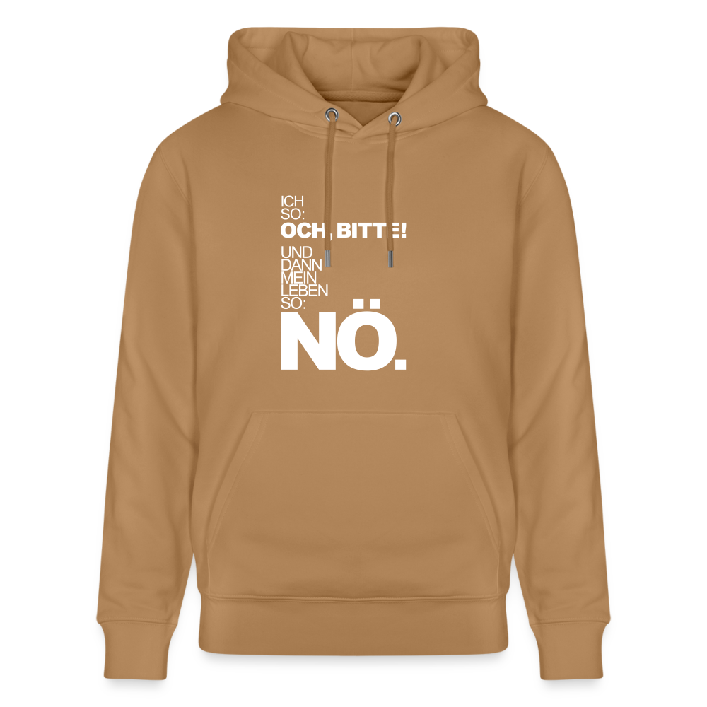 Hoodie mit Spruch Nö (unisex) - Latte