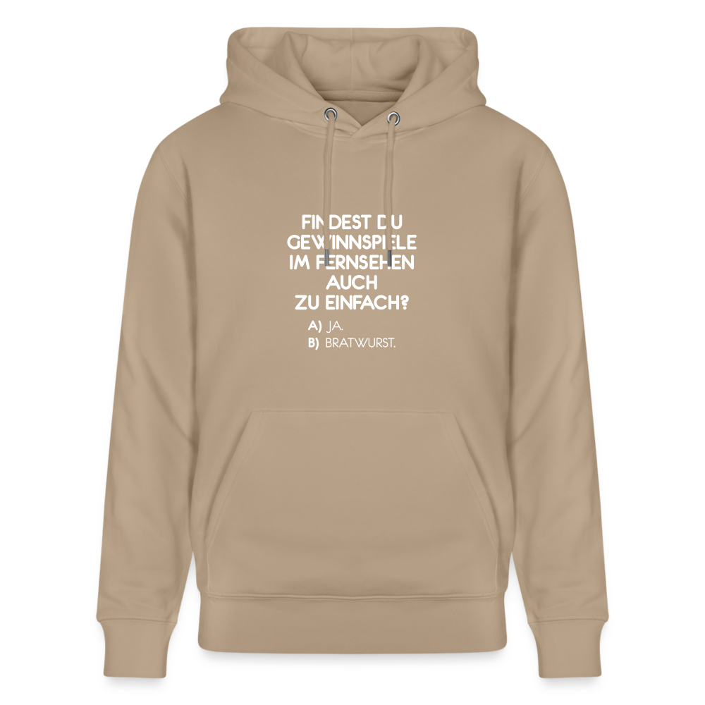 Hoodie mit Spruch Bratwurst (unisex) - Beige
