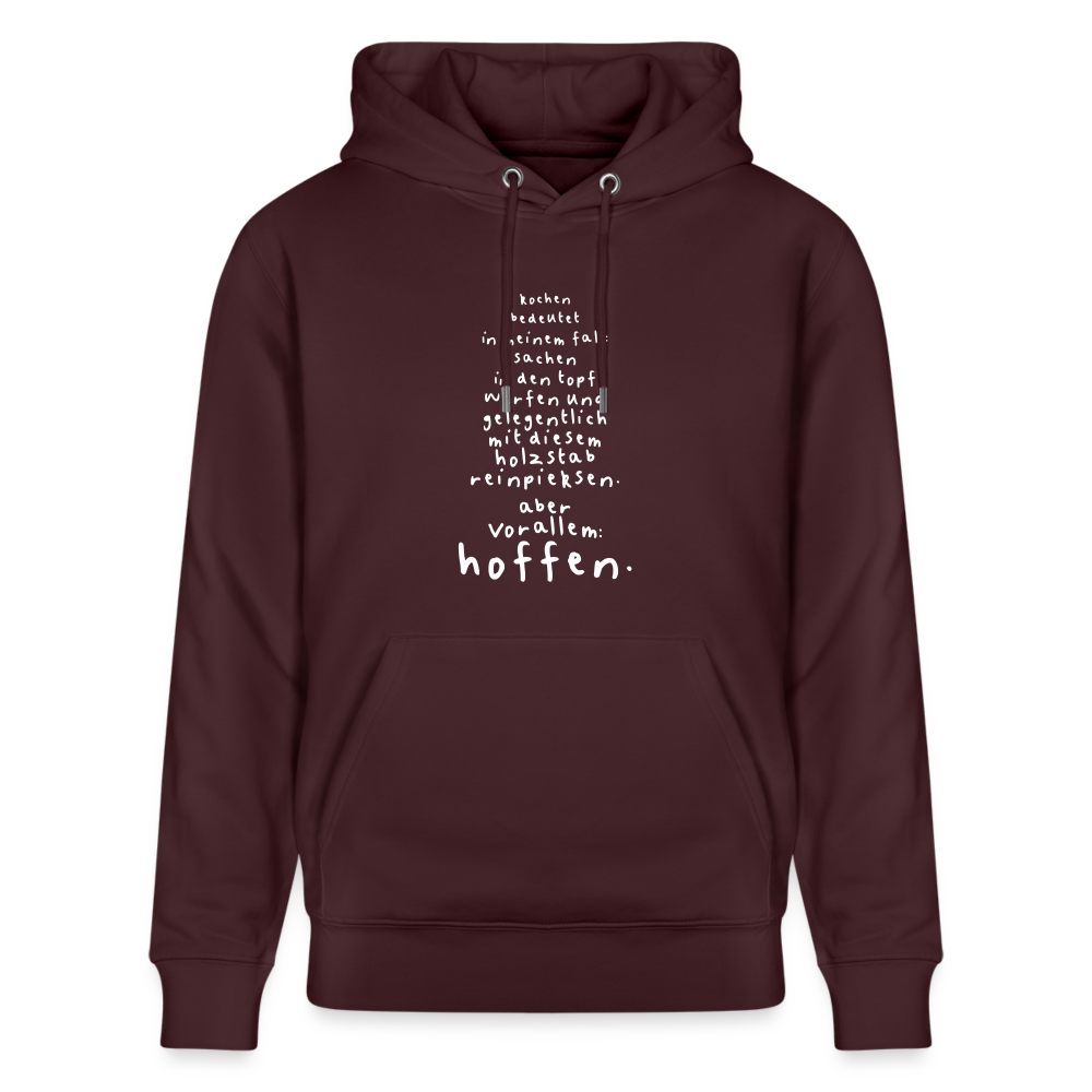 Hoodie mit Spruch Kochen (unisex) - Maroon