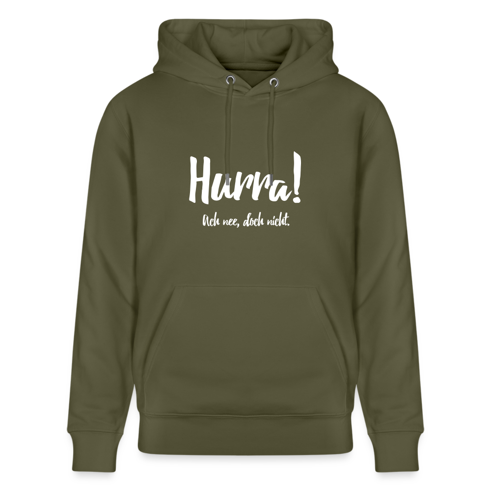 Hoodie mit Spruch Hurra (unisex) - Khaki Grün